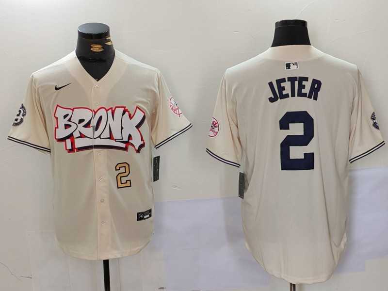 Men's New York Yankees #2 Derek Jeter Cream Limited Stitched Baseball Jerseys,We sell and wholesale Men's New York Yankees #2 Derek Jeter Cream Limited Stitched Baseball Jerseys on line form chian!